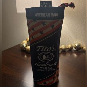 Tito's Handmade Vodka Embroidered Bottle Cover Sleeve